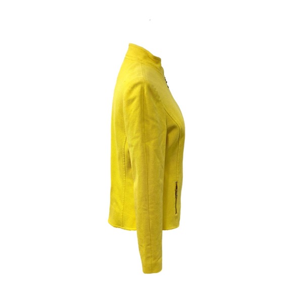 Dana Buchman Yellow Piqueé Jacket Blazer S EUC - Picture 4 of 15